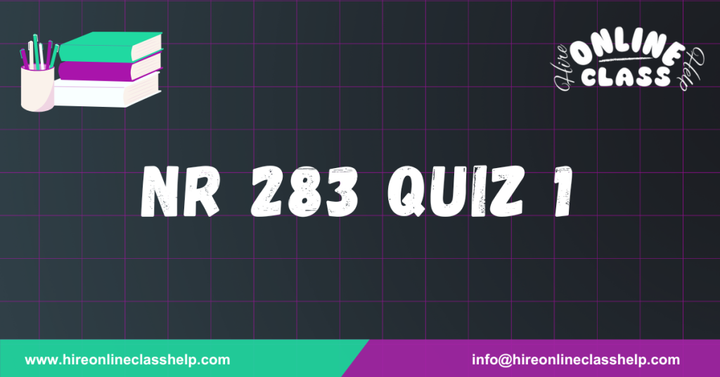 NR 283 Quiz 1