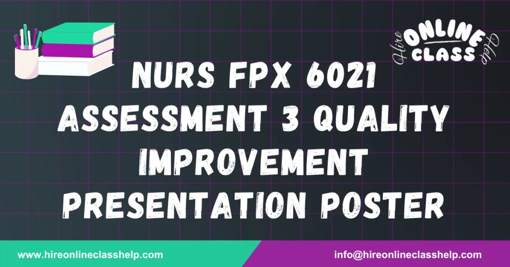 NURS FPX 6021 Assessment 3 Quality Improvement Presentation Poster