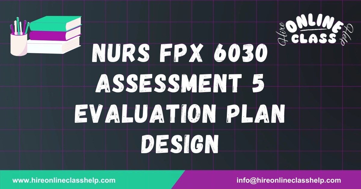 NURS FPX 6030 Assessment 5 Evaluation Plan Design