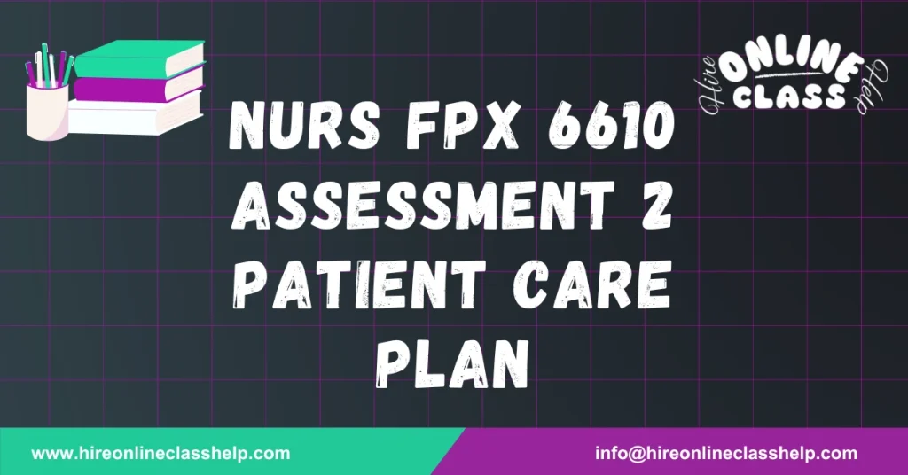 NURS FPX 6610 Assessment 2 Patient Care Plan