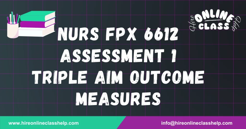 NURS FPX 6612 Assessment 1 Triple Aim Outcome Measures