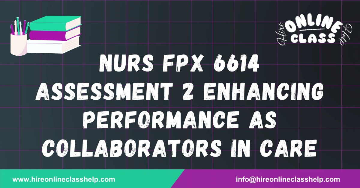 NURS FPX 6614 Assessment 2 Enhancing Performance as Collaborators in Care