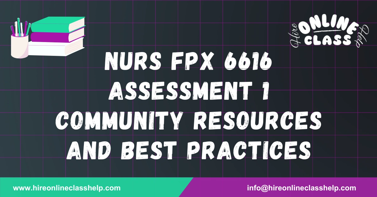 NURS FPX 6616 Assessment 1 Community Resources and Best Practices