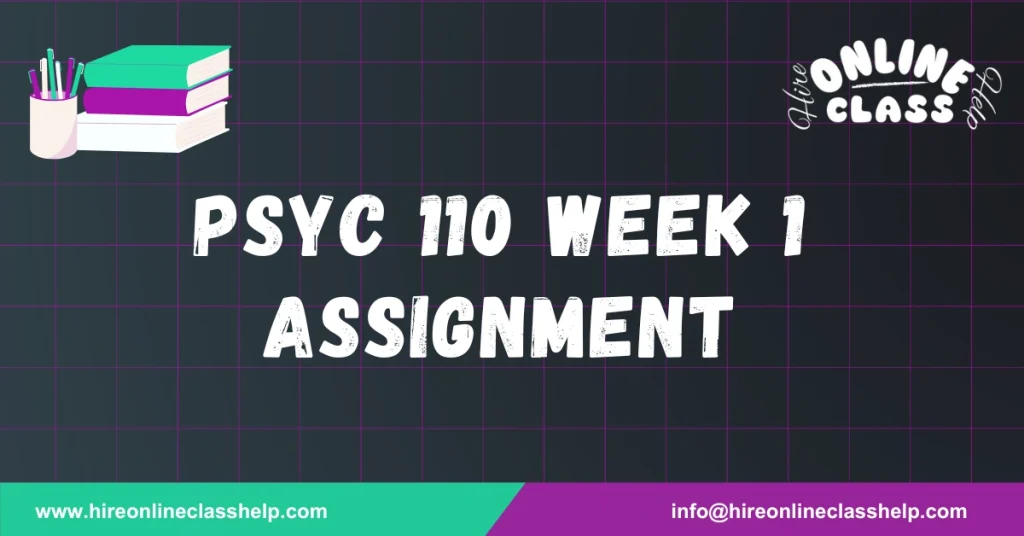 PSYC 110 Week 1 Assignment