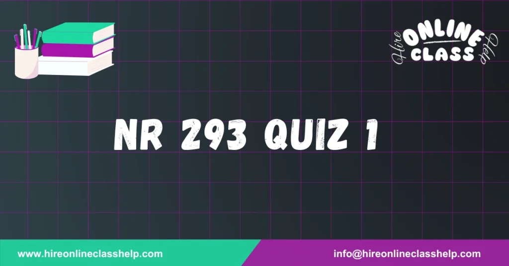 NR 293 Quiz 1