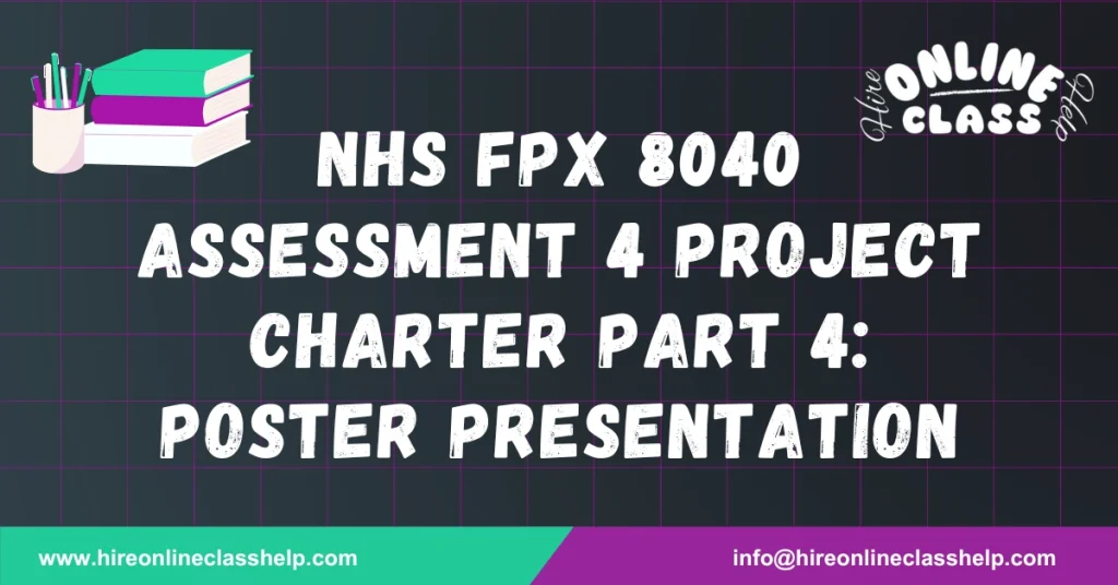 NHS FPX 8040 Assessment 4 Project Charter Part 4: Poster Presentation