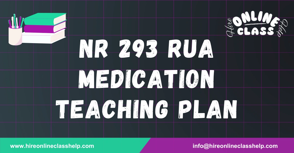 NR 293 RUA Medication Teaching Plan