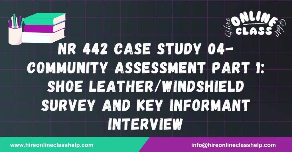 NR 442 Case Study 04-Community Assessment Part 1