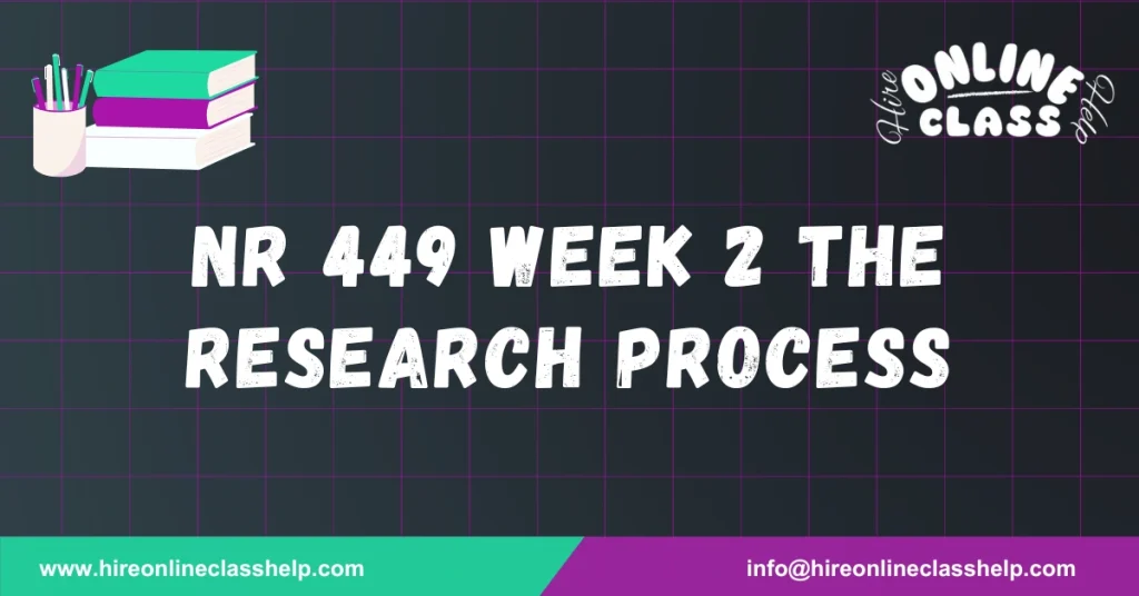 NR 449 Week 2 The Research Process