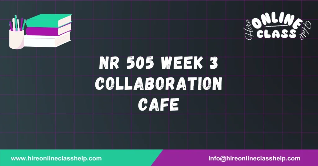 NR 505 Week 3 Collaboration Cafe