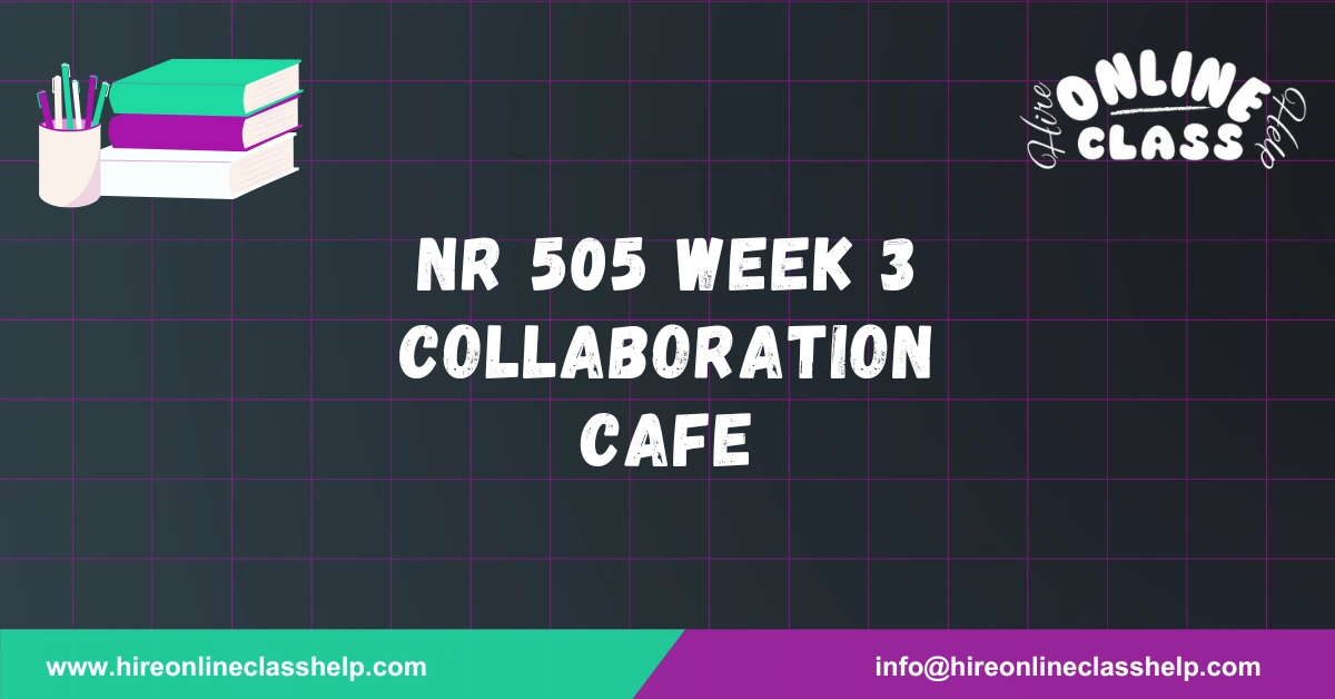 NR 505 Week 3 Collaboration Cafe