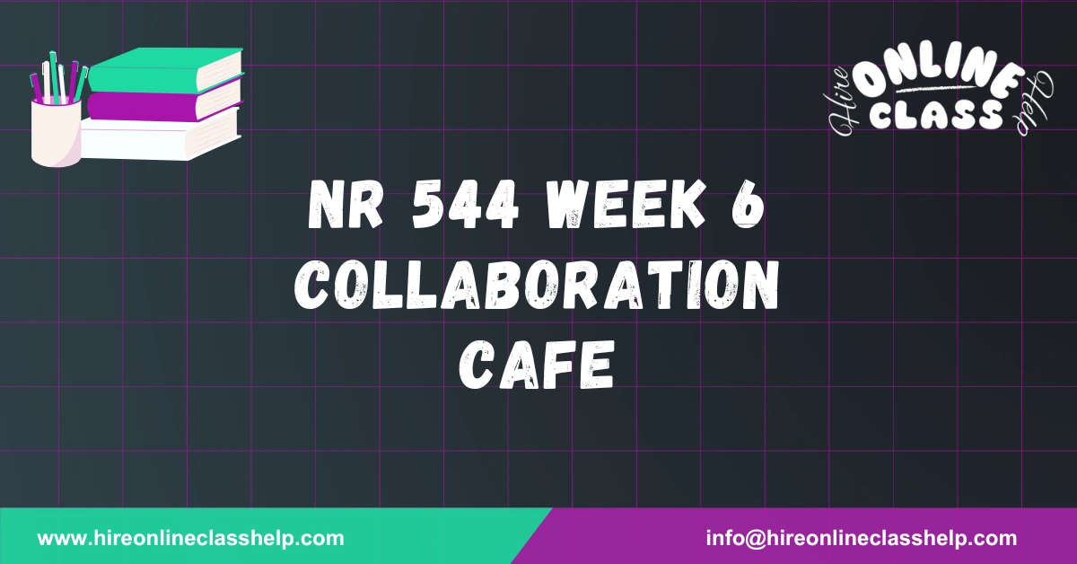 NR 544 Week 6 Collaboration Cafe