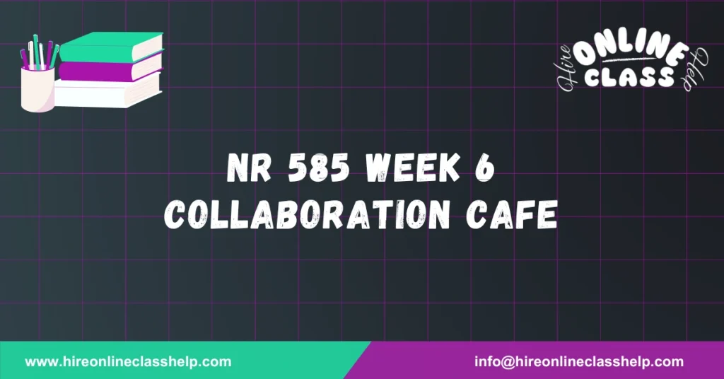 NR 585 Week 6 Collaboration Cafe