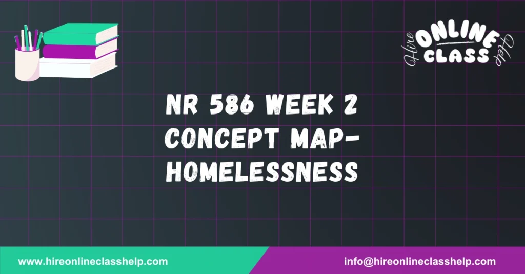 NR 586 Week 2 Concept Map- Homelessness