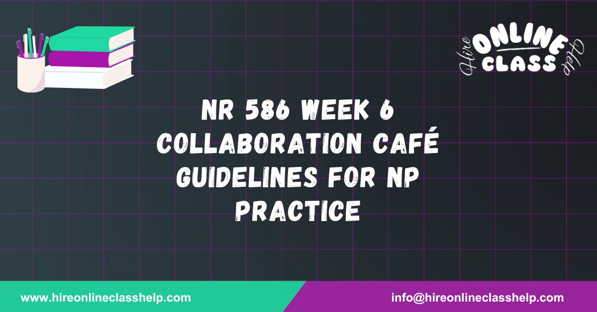 NR 586 Week 6 Collaboration Café Guidelines for NP Practice