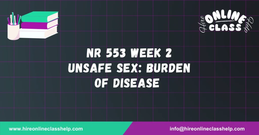 NR 553 Week 2 Unsafe Sex: Burden of Disease