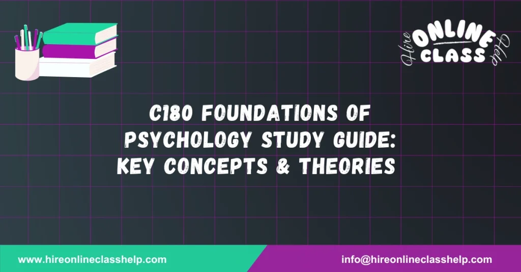 C180 Foundations of Psychology Study Guide: Key Concepts & Theories