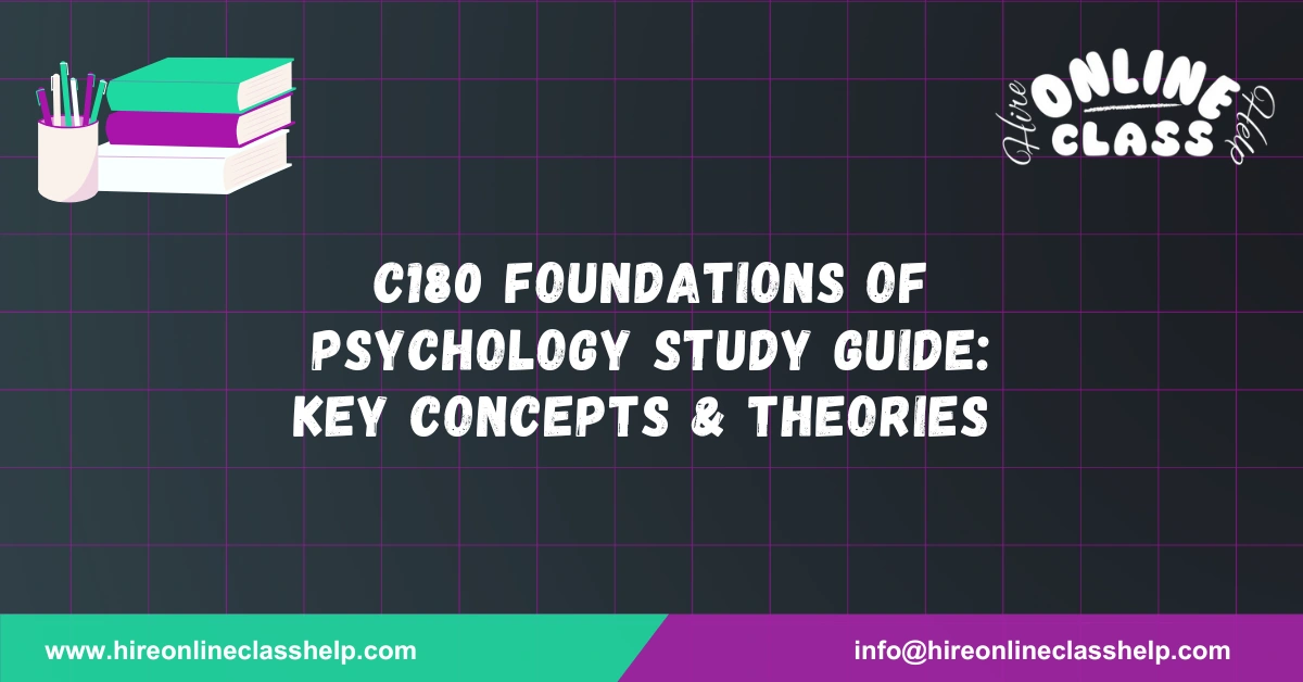 C180 Foundations of Psychology Study Guide: Key Concepts & Theories
