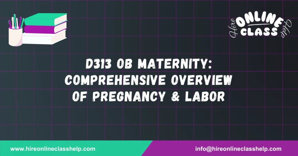 D313 OB Maternity: Comprehensive Overview of Pregnancy & Labor