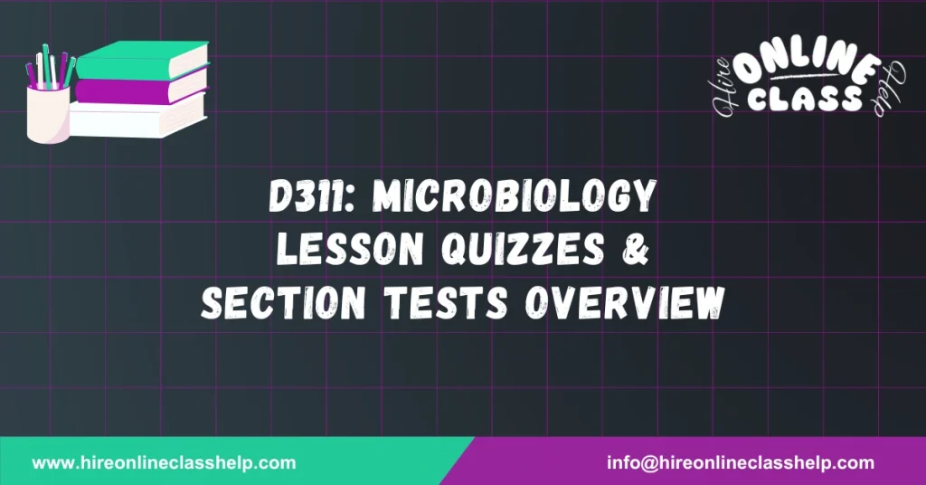 D311: Microbiology Lesson Quizzes & Section Tests Overview