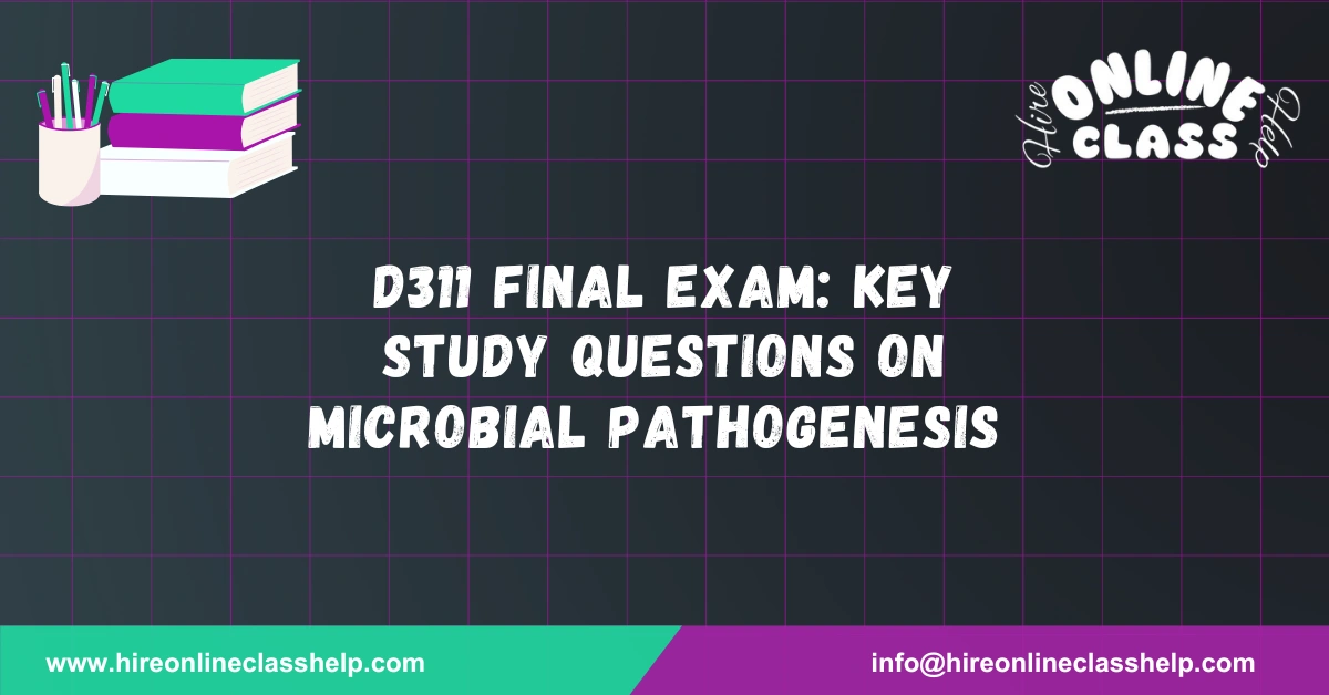 D311 Final Exam: Key Study Questions on Microbial Pathogenesis