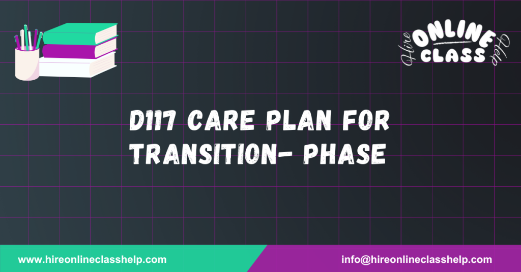 D117 Care Plan for Transition- Phase
