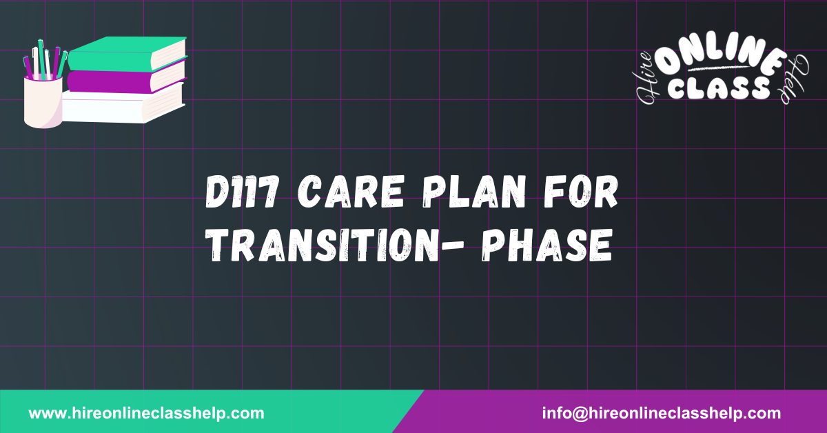 D117 Care Plan for Transition- Phase