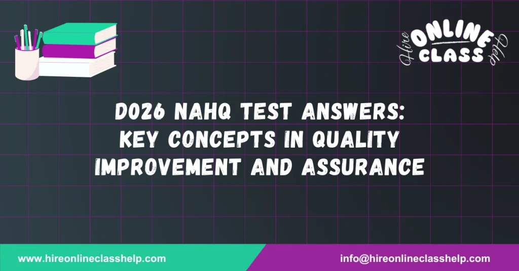 D026 NAHQ Test Answers: Key Concepts in Quality Improvement and Assurance