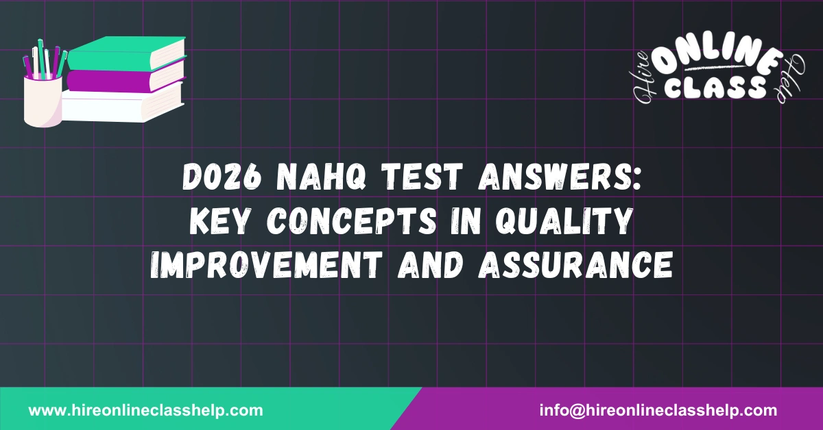 D026 NAHQ Test Answers: Key Concepts in Quality Improvement and Assurance