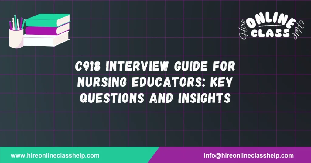 C918 Interview Guide for Nursing Educators: Key Questions and Insights