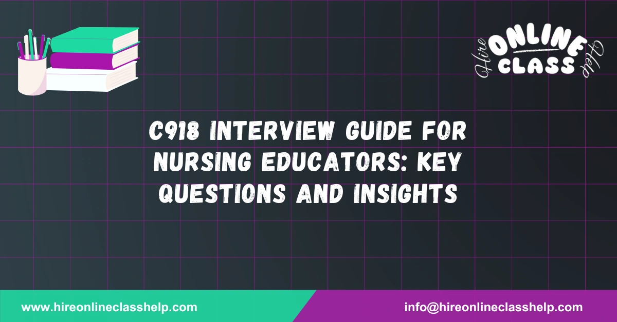 C918 Interview Guide for Nursing Educators: Key Questions and Insights