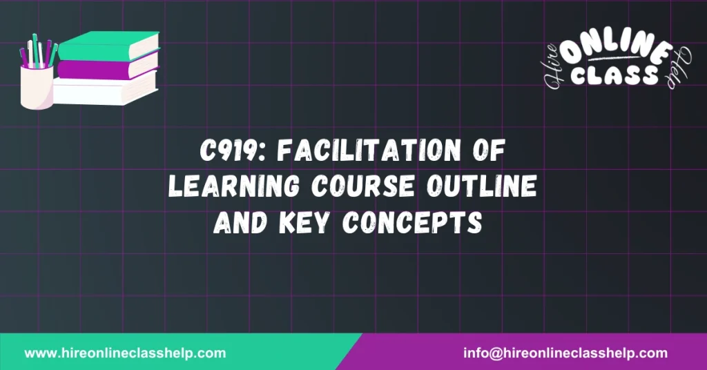 C919: Facilitation of Learning Course Outline and Key Concepts
