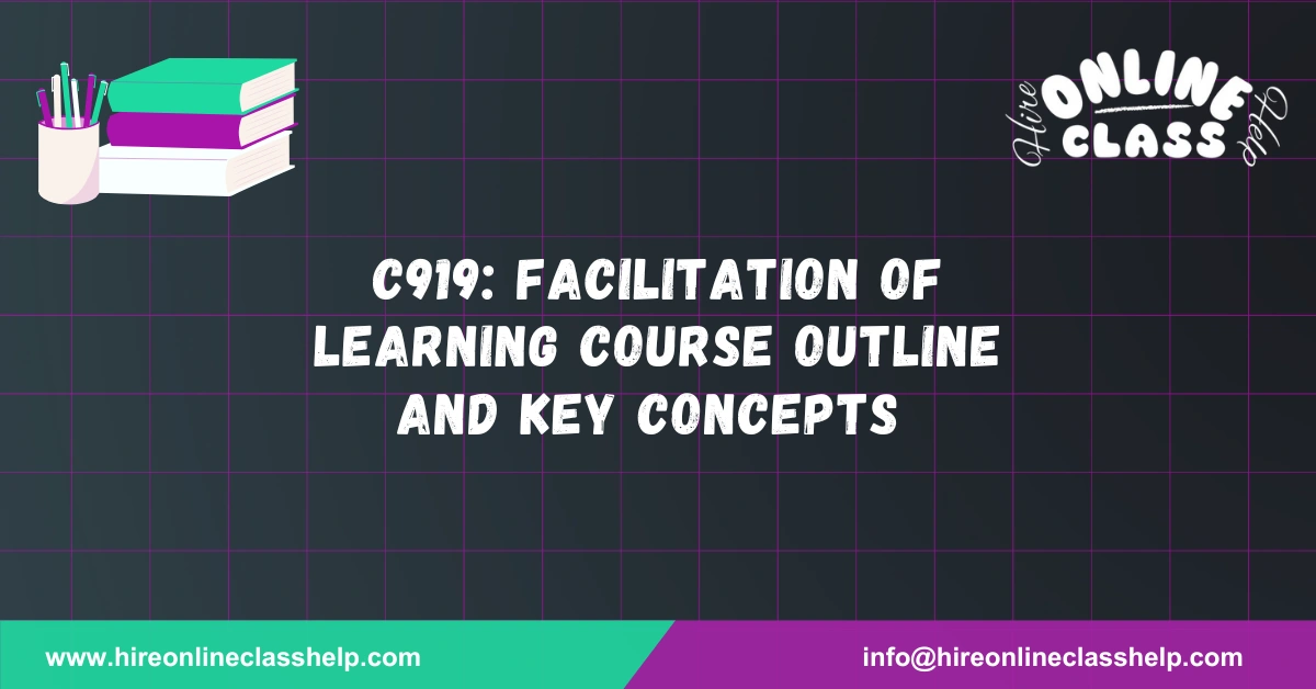 C919: Facilitation of Learning Course Outline and Key Concepts