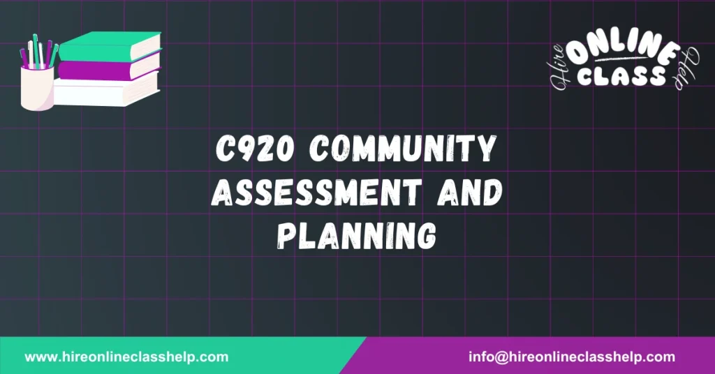 C920 Community Assessment and Planning