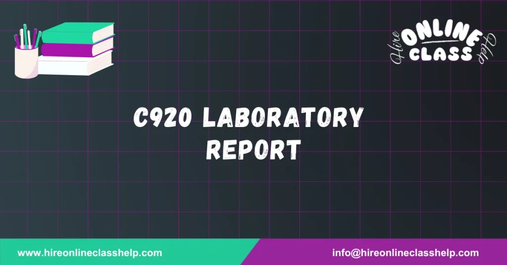 C920 Laboratory Report