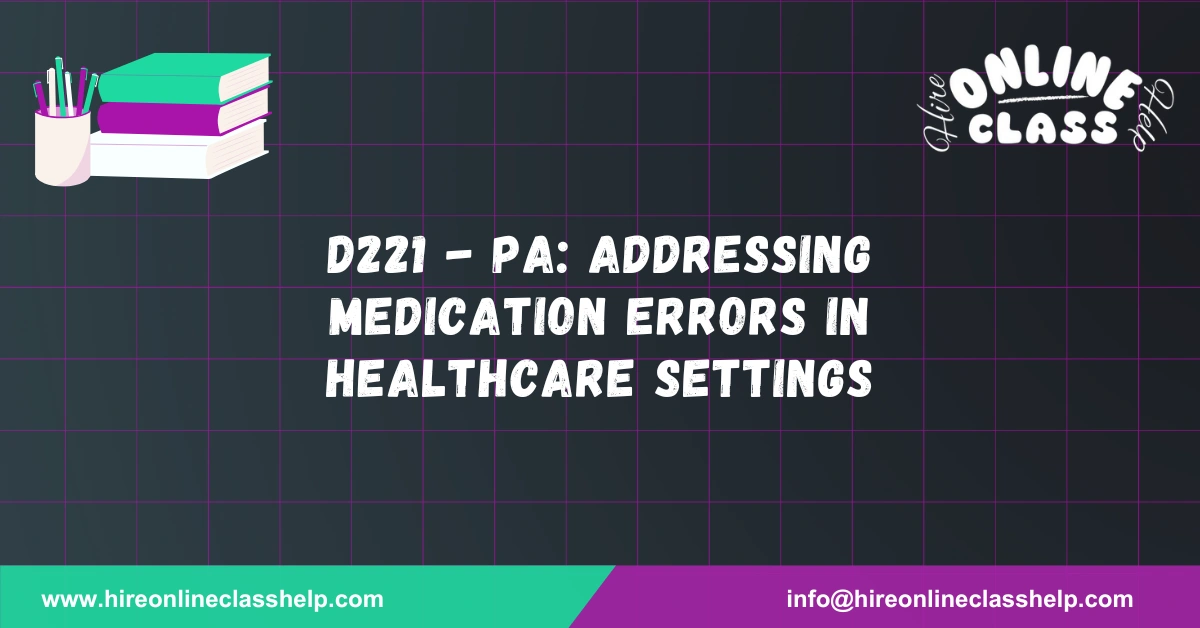 D221 - PA: Addressing Medication Errors in Healthcare Settings