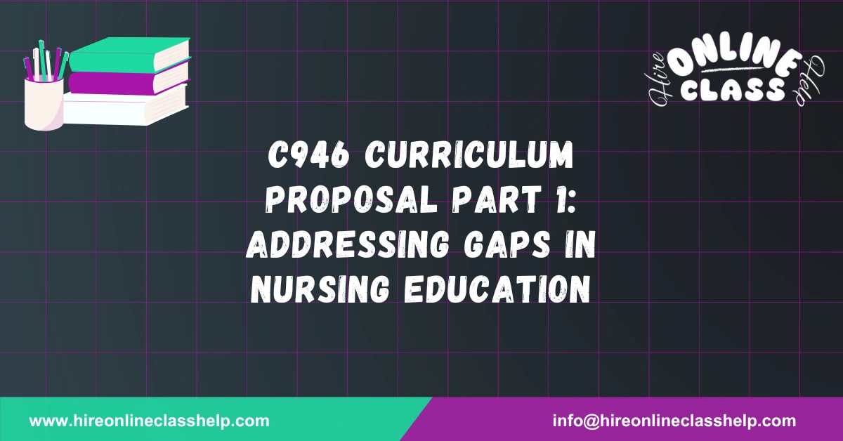 C946 Curriculum Proposal Part 1: Addressing Gaps in Nursing Education