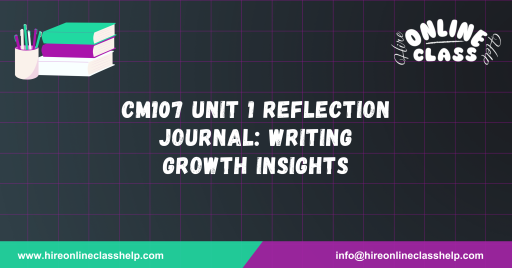 CM107 Unit 1 Reflection Journal: Writing Growth Insights