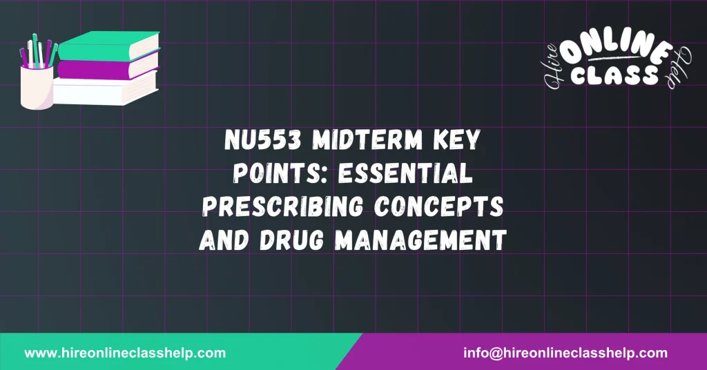 NU553 Midterm Key Points: Essential Prescribing Concepts and Drug Management