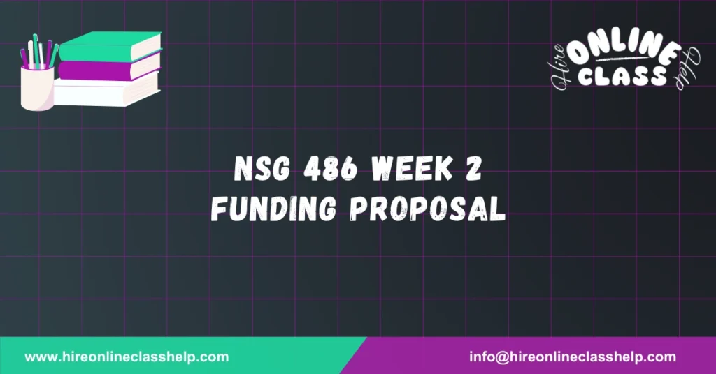 NSG 486 Week 2 Funding Proposal