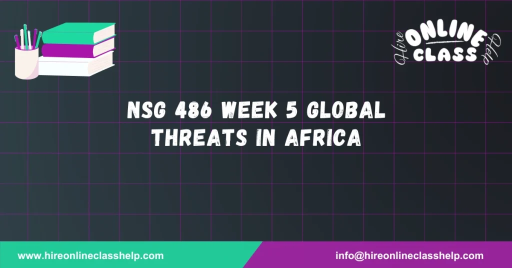 NSG 486 Week 5 Global Threats in Africa
