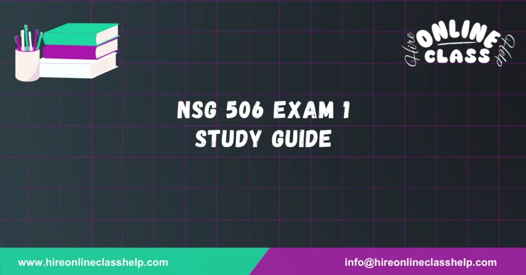 NSG 506 Exam 1 Study Guide