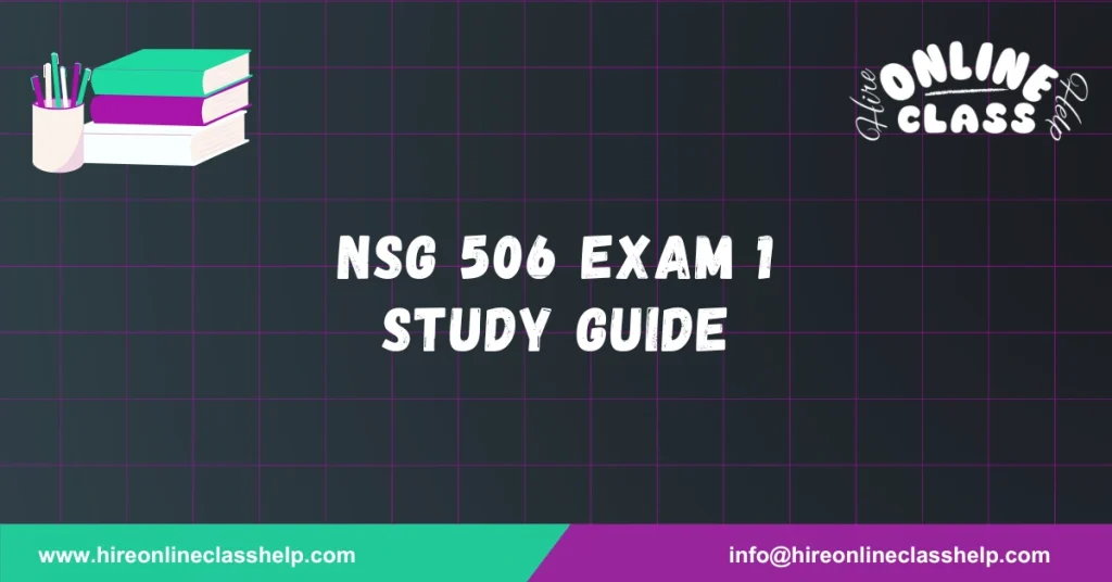 NSG 506 Exam 1 Study Guide