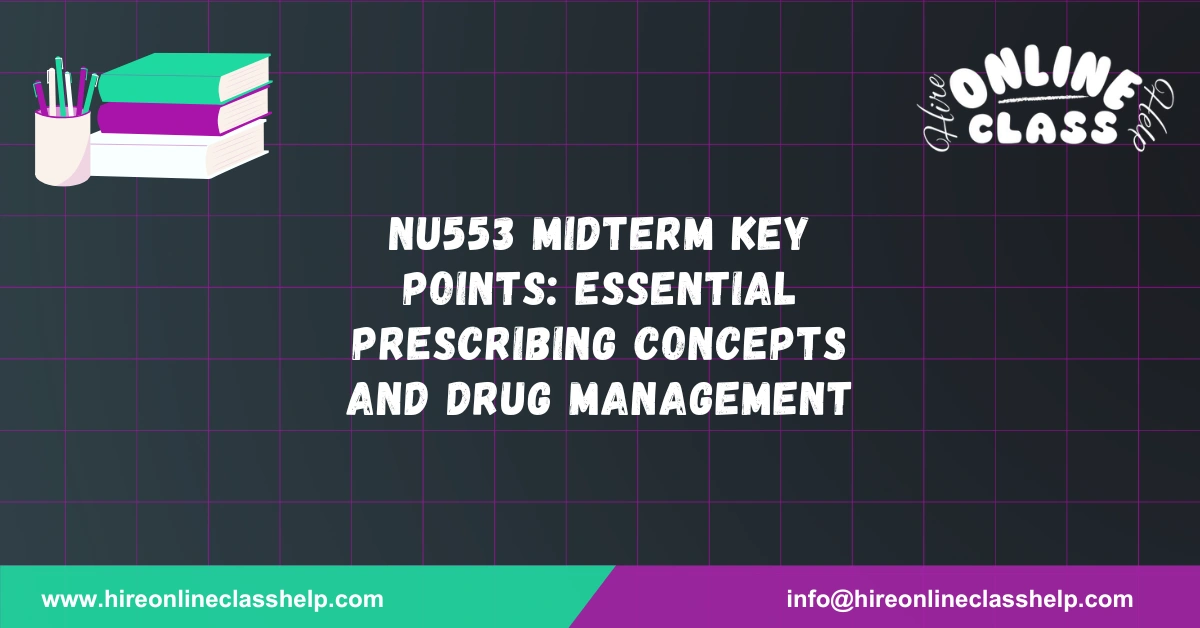 NU553 Midterm Key Points: Essential Prescribing Concepts and Drug Management