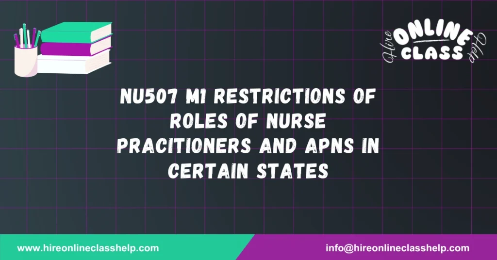 NU507 M1 Restrictions of roles of Nurse Pracitioners and APNs in certain states