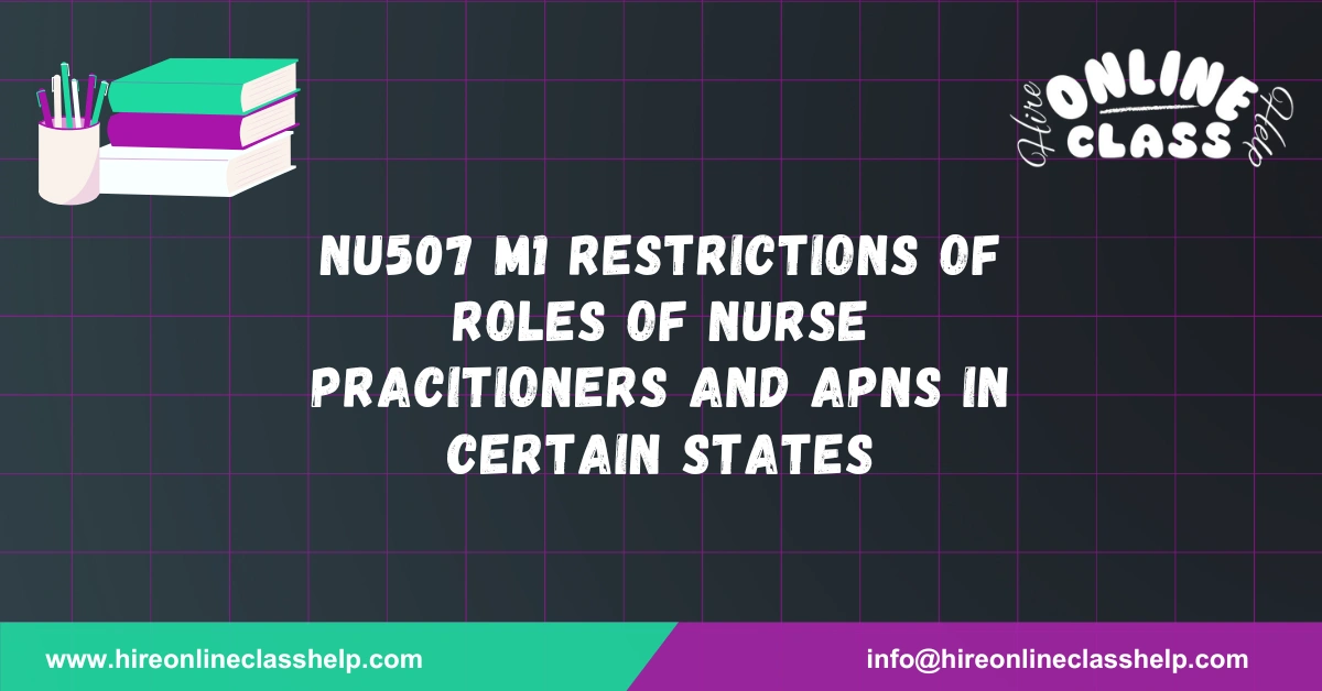 NU507 M1 Restrictions of roles of Nurse Pracitioners and APNs in certain states