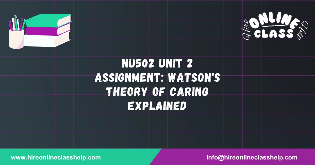 NU502 Unit 2 Assignment: Watson's Theory of Caring Explained