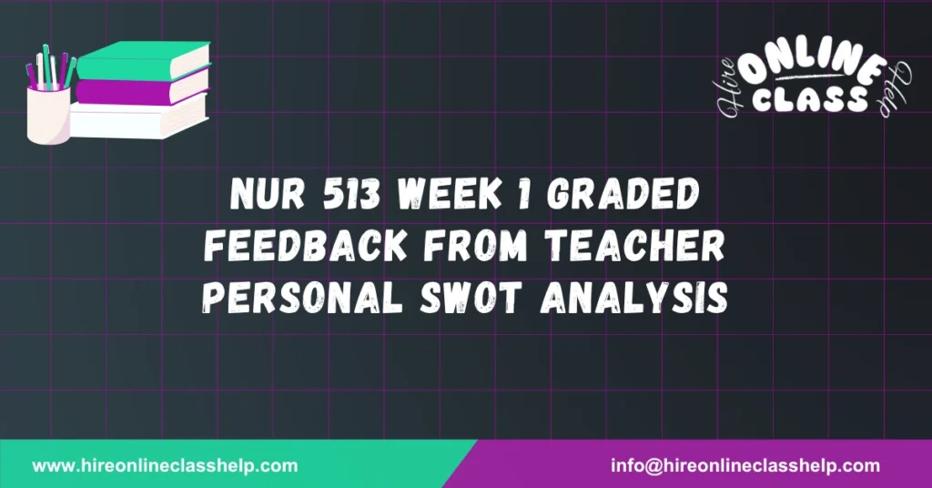 NUR 513 Week 1 Graded Feedback from teacher Personal SWOT Analysis