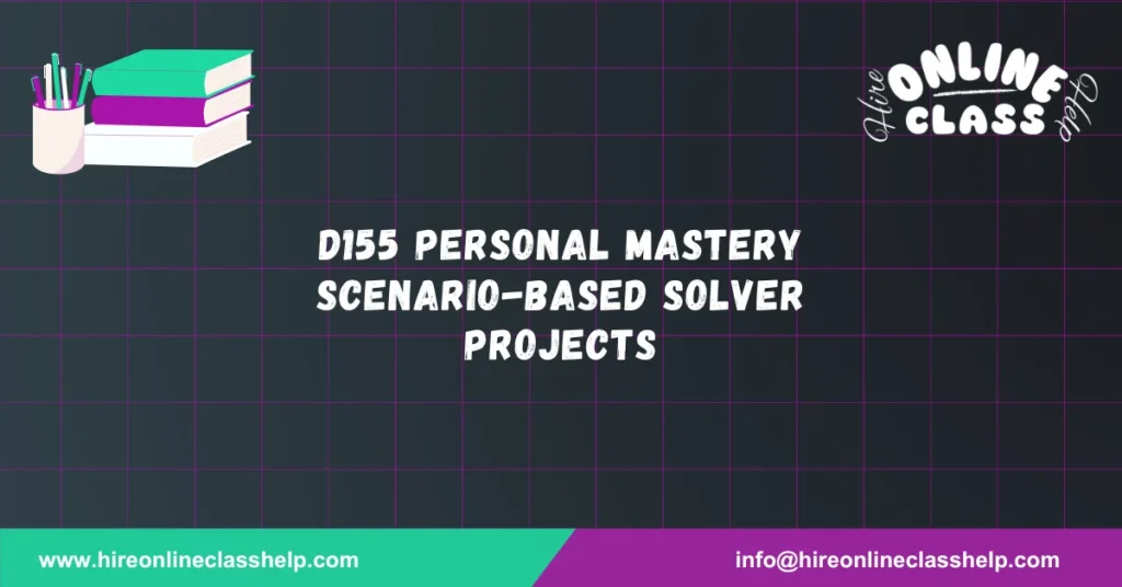 D155 Personal Mastery Scenario-Based Solver Projects