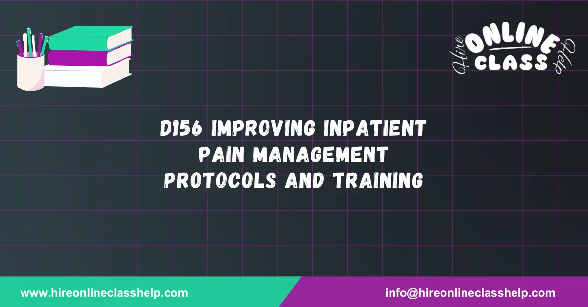 D156 Improving Inpatient Pain Management Protocols and Training